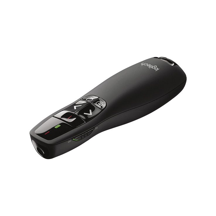 Logitech Wireless Presenter R400 - Presentador inalámbrico con puntero láser, alcance 15m, receptor usb. 910-001354