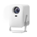 Mini proyector portátil C600 - 4K (1080P), WiFi, Bluetooth, HDMI, USB, Android 11, Wi-Fi 6, BT5.0, corrección trapezoidal automática Pantalla hasta 150 pulgadas, Blanco. C600