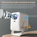 Mini proyector portátil C600 - 4K (1080P), WiFi, Bluetooth, HDMI, USB, Android 11, Wi-Fi 6, BT5.0, corrección trapezoidal automática Pantalla hasta 150 pulgadas, Blanco. C600