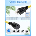Cable Adaptador O.E.M - 12 AWG de 15 amperios a 20 amperios [4 en 1], para Nema 5-15P a 5-20R, 5-15P a 6-15R, 5-15P a 6-20R, 12 AWG de 15A a 20A. NEMA TH26AC