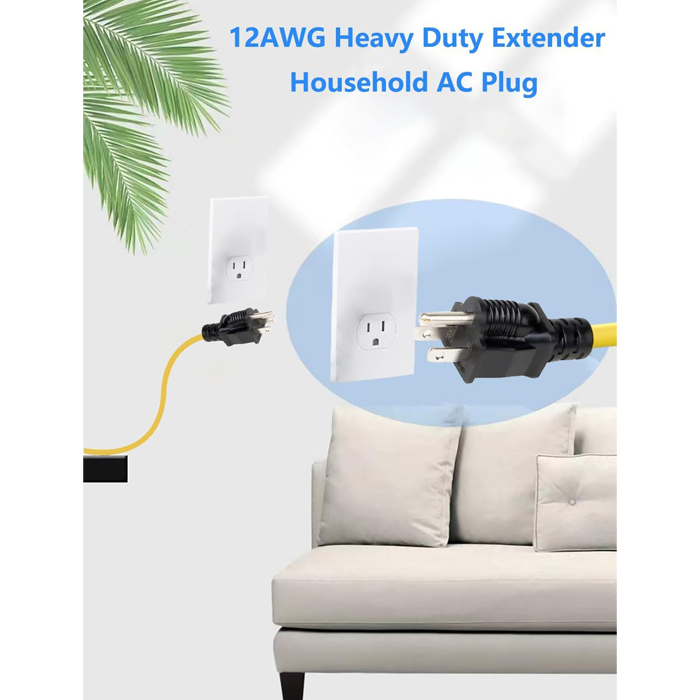 Cable Adaptador O.E.M - 12 AWG de 15 amperios a 20 amperios [4 en 1], para Nema 5-15P a 5-20R, 5-15P a 6-15R, 5-15P a 6-20R, 12 AWG de 15A a 20A. NEMA TH26AC