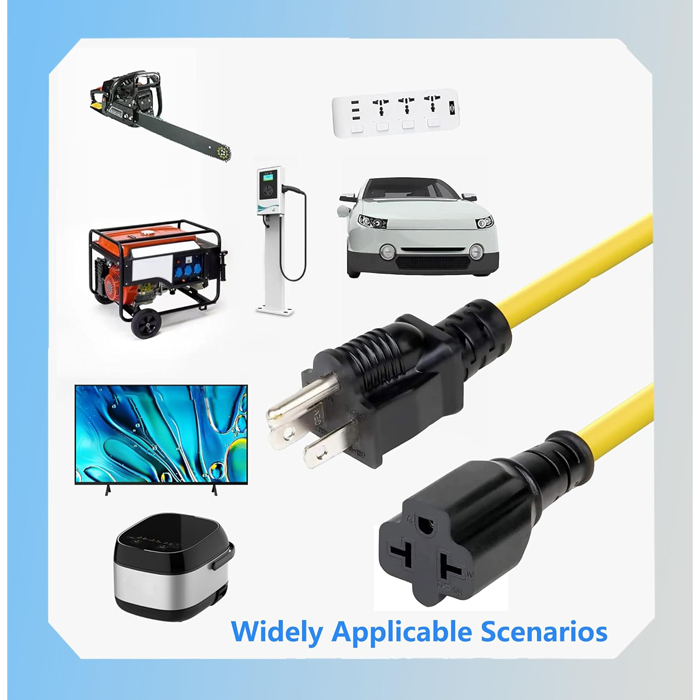Cable Adaptador O.E.M - 12 AWG de 15 amperios a 20 amperios [4 en 1], para Nema 5-15P a 5-20R, 5-15P a 6-15R, 5-15P a 6-20R, 12 AWG de 15A a 20A. NEMA TH26AC