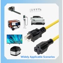Cable Adaptador O.E.M - 12 AWG de 15 amperios a 20 amperios [4 en 1], para Nema 5-15P a 5-20R, 5-15P a 6-15R, 5-15P a 6-20R, 12 AWG de 15A a 20A. NEMA TH26AC