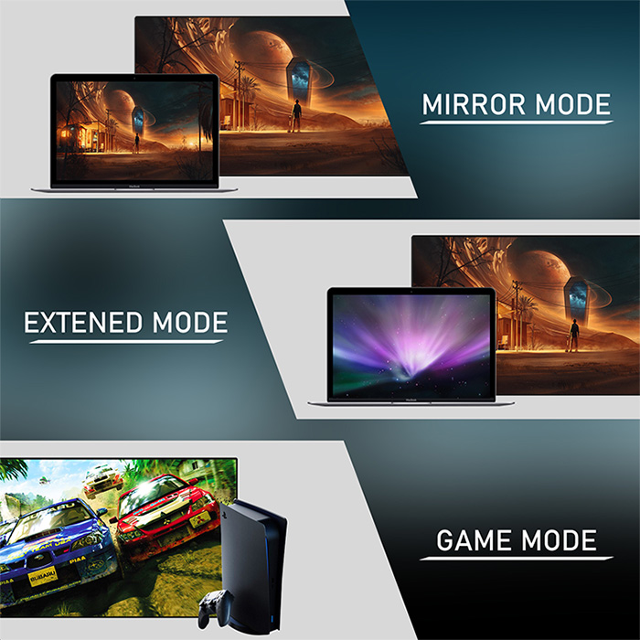 Adaptador HDMI VCOM CG497 - HDMI Tipo-A hembra + USB a Mini DisplayPort macho, 3840x2160, 60Hz, color negro. CG497-0.15