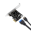 Adaptador para Tarjeta Madre - USB 3.0 (USB3.1 Gen 2) Cabezal interno (19 pines) a USB 3.1/3.2 Tipo-C (20 pines) Panel frontal. (copia)
