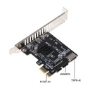 Adaptador para Tarjeta Madre - USB 3.0 (USB3.1 Gen 2) Cabezal interno (19 pines) a USB 3.1/3.2 Tipo-C (20 pines) Panel frontal. (copia)