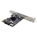 Adaptador PCIE para Tarjeta Madre - USB 3.0 (USB3.1 Gen 2) Cabezal interno (19 pines) a USB 3.1/3.2 Tipo-C (20 pines) Panel frontal. (copia)