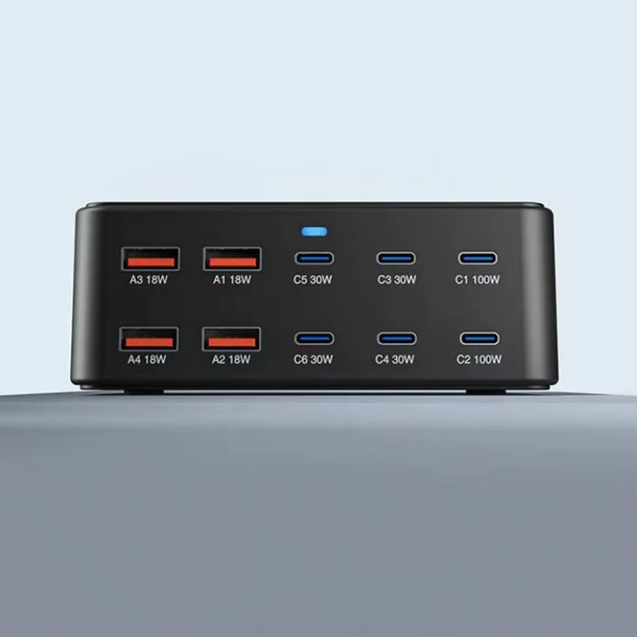 Cargador de pared O.E.M. - Multi cargador GaN 10 en 1 de 330 W, 4 x USB, 6 Tipo-C, Conexión 100V-240V 110v. TH330W