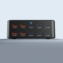 Cargador de pared O.E.M. - Multi cargador GaN 10 en 1 de 330 W, 4 x USB, 6 Tipo-C, Conexión 100V-240V 110v. TH330W