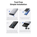 Caja Portable ORICO SSD - SSD M.2 NVMe, 10 Gbps con funda protectora de siliconaUSB Tipo C tamaño 2230/2242/2260/2280(hasta 2TB) (M.2 SATA) M2PV-C3 (copia)