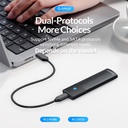 Caja Portable ORICO SSD - SSD M.2 NVMe, 10 Gbps con funda protectora de silicona,  Tipo C, tamaños 2230/2242/2260/2280(hasta 8TB). ORICO PWDM2-G2