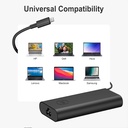 Adaptador para Laptop universal ‎ - USB tipo C de 130W, 20V, 3.25A, Lenovo, HP, Dell, Asus, Samsung, Acer. DE130W