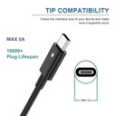 Adaptador para Laptop universal ‎ - USB tipo C de 130W, 20V, 3.25A, Lenovo, HP, Dell, Asus, Samsung, Acer. DE130W