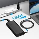 Adaptador para Laptop universal ‎ - USB tipo C de 130W, 20V, 3.25A, Lenovo, HP, Dell, Asus, Samsung, Acer. DE130W
