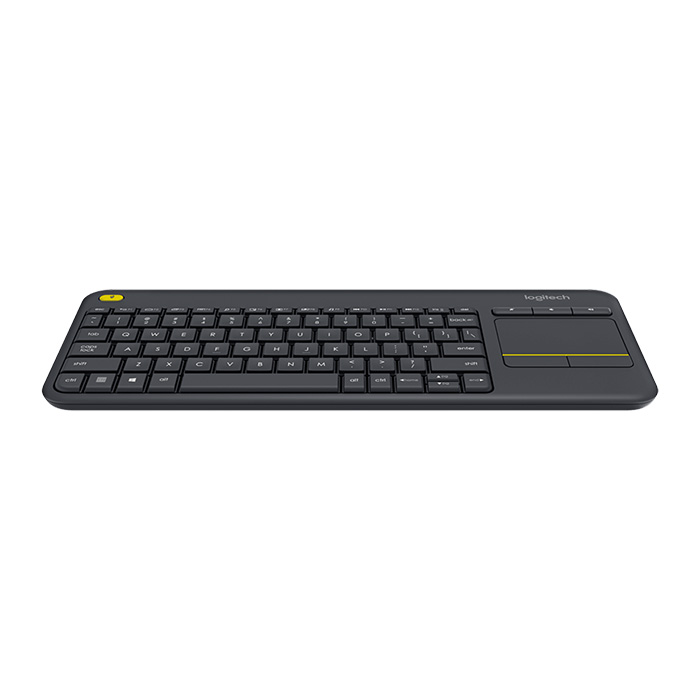 Teclado Logitech K400 PlusTV - Teclado inalámbrico con touchpad multitoque, Receptor Unifying USB hasta 10m, Español 920-007123