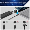 Adaptador para Laptop universal ‎- USB tipo C de 90W, 20V, 3.25A, Lenovo, HP, Dell, Asus, Samsung, Acer (Compatible con carga USB C de 100 W, 90 W, 65 W). DE130W (copia)