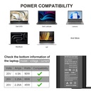 Adaptador para Laptop universal ‎- USB tipo C de 90W, 20V, 3.25A, Lenovo, HP, Dell, Asus, Samsung, Acer (Compatible con carga USB C de 100 W, 90 W, 65 W). DE130W (copia)