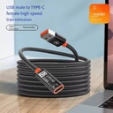 Cable de extensión adaptador O.E.M. - USB 3.0 a tipo C adaptador de 1M para teléfono móvil, ordenador, convertidor de auriculares, 1Metro. Z59