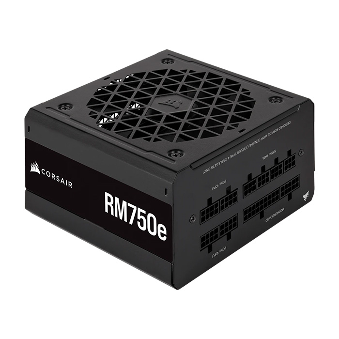 Fuente de Poder Corsair RM750e - Potencia de 750W ATX, conexiones 3 x PCI-Express, 4x SATA, certificado 80 PLUS Gold. CP-9020262-NA