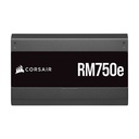 Fuente de Poder Corsair RM750e - Potencia de 750W ATX, conexiones 3 x PCI-Express, 4x SATA, certificado 80 PLUS Gold. CP-9020262-NA