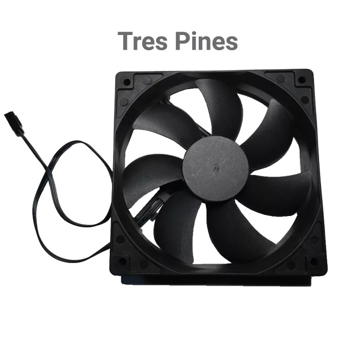 Cooler Master - Abanico para Gabinete (Case) 120mm, 1200rpm, Conector de 3 Pines, Negro. 200029950-GP