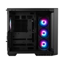 Caja Micro - ATX Tower MAG PANO - ARGB, 1 x USB 3.2 Gen 1 Tipo-A, 1 x USB 3.2 Gen 2x2 Tipo-C, 1 x Salida de audio/Entrada de micrófono, 1 x Botón de interruptor LED, 1 x Botón de encendido, Color Negro. MAG PANO 100R PZ