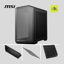 Caja Micro - ATX Tower MAG PANO - ARGB, 1 x USB 3.2 Gen 1 Tipo-A, 1 x USB 3.2 Gen 2x2 Tipo-C, 1 x Salida de audio/Entrada de micrófono, 1 x Botón de interruptor LED, 1 x Botón de encendido, Color Negro. MAG PANO 100R PZ