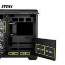 Caja Micro - ATX Tower MAG PANO - ARGB, 1 x USB 3.2 Gen 1 Tipo-A, 1 x USB 3.2 Gen 2x2 Tipo-C, 1 x Salida de audio/Entrada de micrófono, 1 x Botón de interruptor LED, 1 x Botón de encendido, Color Negro. MAG PANO 100R PZ