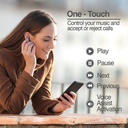 Auricular Argom SkeiPods E20 - Audífonos con Micrófono, Inalámbrico, Bluetooth, Cancelacion de ruido, Negro. ARG-HS-5020BK.