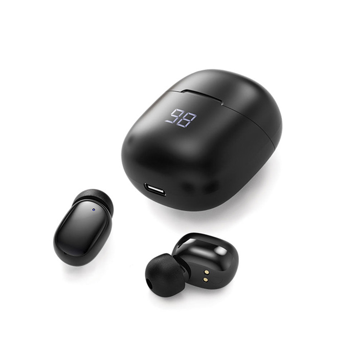 Auricular Argom SKEIPODS E66 - Audífonos con Micrófono, Inalámbrico, Bluetooth, Cancelacion de Ruido, Pantalla Led, Negro. ARG-HS-5066BK.