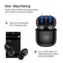Auricular Argom SKEIPODS E66 - Audífonos con Micrófono, Inalámbrico, Bluetooth, Cancelacion de Ruido, Pantalla Led, Negro. ARG-HS-5066BK.