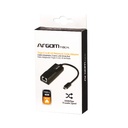 Adaptador Argom USB Tipo-C a RJ45 macho/hembra - 6 Pulgadas, convierte cualquier puerto USB Tipo-C en conector ethernet, hasta 1000Mbps. ARG-CB-0062