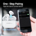 Auricular Argom SKEIPODS E72 - Audífonos con Micrófono, Resistente al Agua IPx4, Inalámbrico, Bluetooth, Cancelación de Ruido, Azul. ARG-HS-5072BB