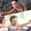 Auricular Argom SKEIPODS E72 - Audífonos con Micrófono, Resistente al Agua IPx4, Inalámbrico, Bluetooth, Cancelación de Ruido, Azul. ARG-HS-5072BB