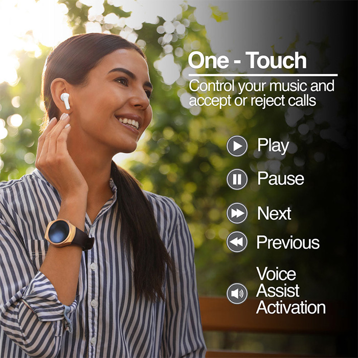 Auricular Argom SKEIPODS E72 - Audífonos con Micrófono, Resistente al agua IPx4, Inalámbrico, Bluetooth, Cancelación de Ruido, Rosado .ARG-HS-5072BP