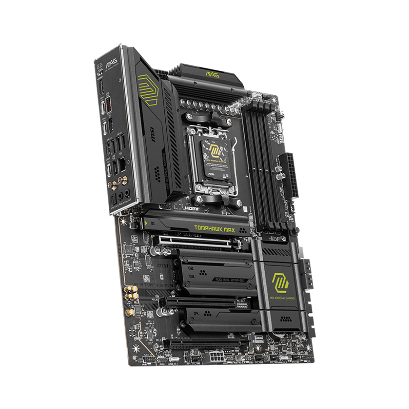 Tarjeta Madre AMD MSI MAG B850 TOMAHAWK MAX WIFI - AM5, AMD B850, 4x DDR5 8400Mhz(OC), 3x PCIe 4.0 x16, HDMI, USB 2.0,  3x USB Tipo C,  4x M.2, 4 SATA 6Gb/s. MAG B850 TOMAHAWK MAX WIFI