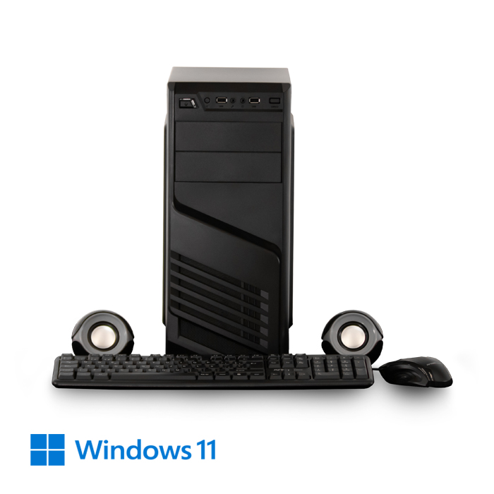 Yoytec Basico i3 - Intel Core i3-12100 4.30 GHz Turbo, RAM 8GB DDR4, Disco de 1TB SSD M.2 Nvme, Teclado, Mouse, Bocinas, Wi-Fi,  Antivirus, Windows 11 Pro OEM Español - MJK Basico i3