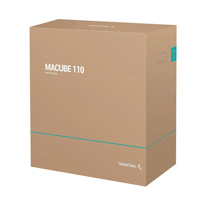 Caja DeepCool MACUBE 110 - Para Mini-ITX / Mico-ATX / ATX, conectores 1x USB 3.0, 1x USB 2.0, vidrio templado, 3x abanico de 120mm Frontal(no incluido), 1x abanico de 120mm Trasero(no incluido), color negro. R-MACUBE110-BKNGM0N-C-1