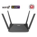 Red Inalambrica Asus RT-AX52 - AX1800 dual band WiFi 6, tecnología ASUS AiMesh WiFi, 1201Mbps + 574Mbps (5.0Ghz/2.4Ghz), RJ-45, 10/100/1000Mbps, cifrado WPA/WPA2/WPA3-Personal, WPA/WPA2-Enterprise. RT-AX52