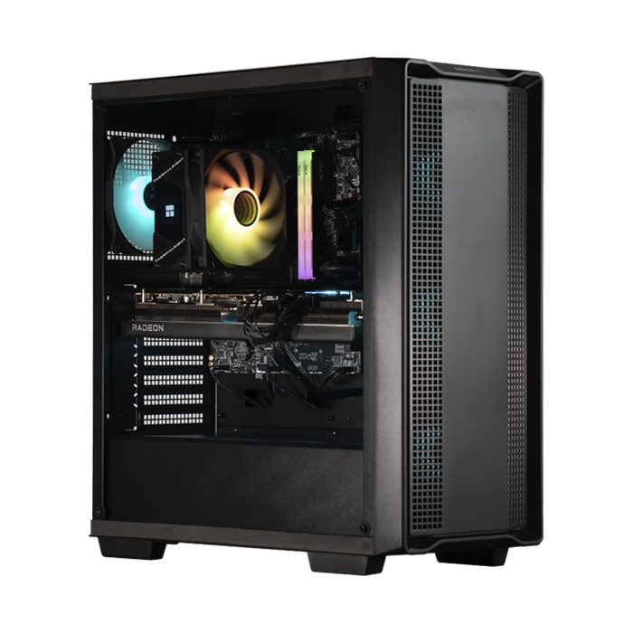 Computador i7 Gaming - Intel Core i7-12700F 4.90 GHz Turbo, AMD Radeon RX7700XT 12GB, Memoria RAM 32GB (2X16GB) DDR4 3600Mhz RGB, Disco SSD 1TB M.2 Nvme, Teclado (RGB), Mouse, Audífonos Gaming, Windows 11 Pro Español - MJK Gaming i7