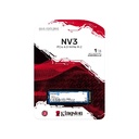 Unidad de Estado Sólido (SSD) Kingston NV3 - Capacidad de 1TB, 6000MB/s de lectura, 4000MB/s de escritura, NVMe PCIe 4.0 x4, M.2 2280. SNV3S/1000G