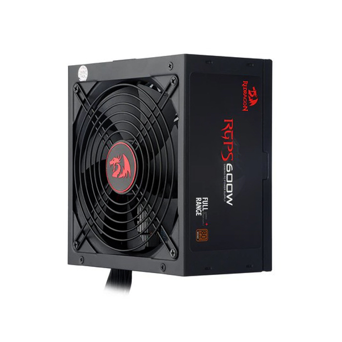 Fuente de Poder Redragon RGPS 600W PS002 - Potencia de 600W ATX, conexiones 2x PCI-Express, 6x SATA, certificado 80 PLUS Bronce. RGPS 600W PS002