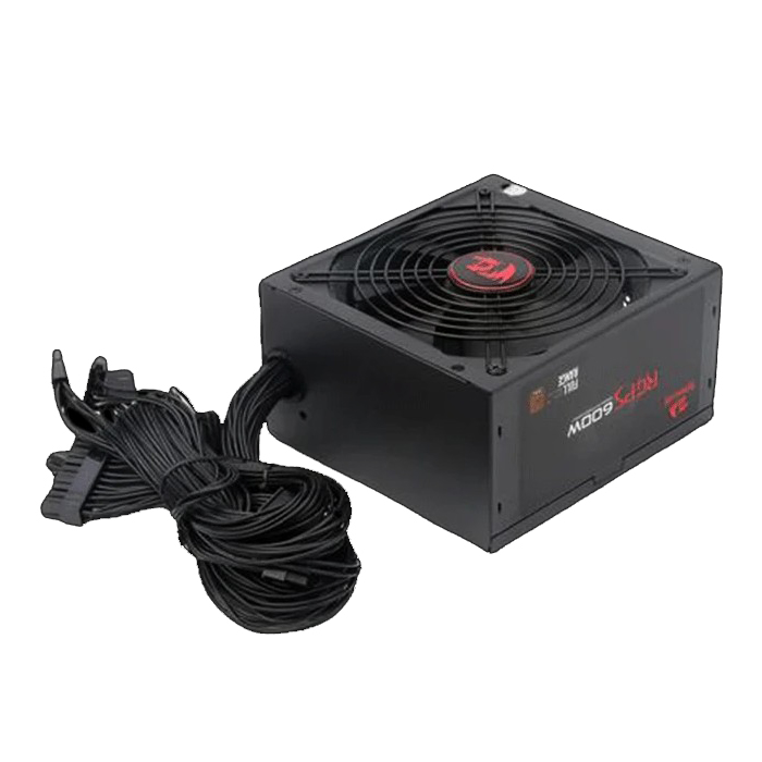 Fuente de Poder Redragon RGPS 600W PS002 - Potencia de 600W ATX, conexiones 2x PCI-Express, 6x SATA, certificado 80 PLUS Bronce. RGPS 600W PS002