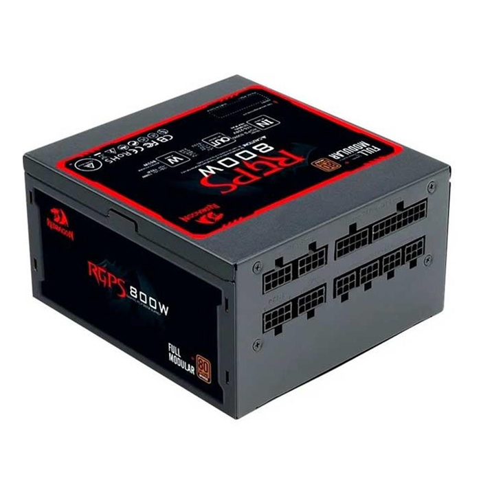 Fuente de Poder Redragon GC-PS011 800W - Potencia de 800W ATX, conexiones 4x PCI-Express, 6x SATA, certificado 80 PLUS Bronce. GC-PS011 800W