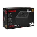 Fuente de Poder Redragon GC-PS011 800W - Potencia de 800W ATX, conexiones 4x PCI-Express, 6x SATA, certificado 80 PLUS Bronce. GC-PS011 800W