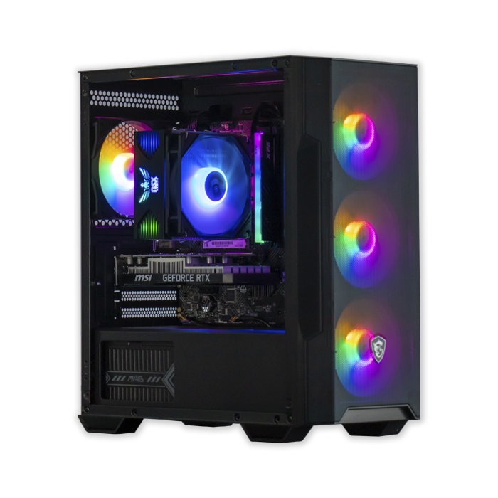 Computador i5 Gaming - Intel Core i5-12400 4.60 GHz Turbo, Nvidia Geforce RTX3050 6GB, Memoria RAM 16GB (1x16GB) 3600Mhz, Disco SSD 1TB M.2 Nvme, Teclado, Mouse, Bocina, Windows 11 Pro OEM Español - MJK Gaming i5