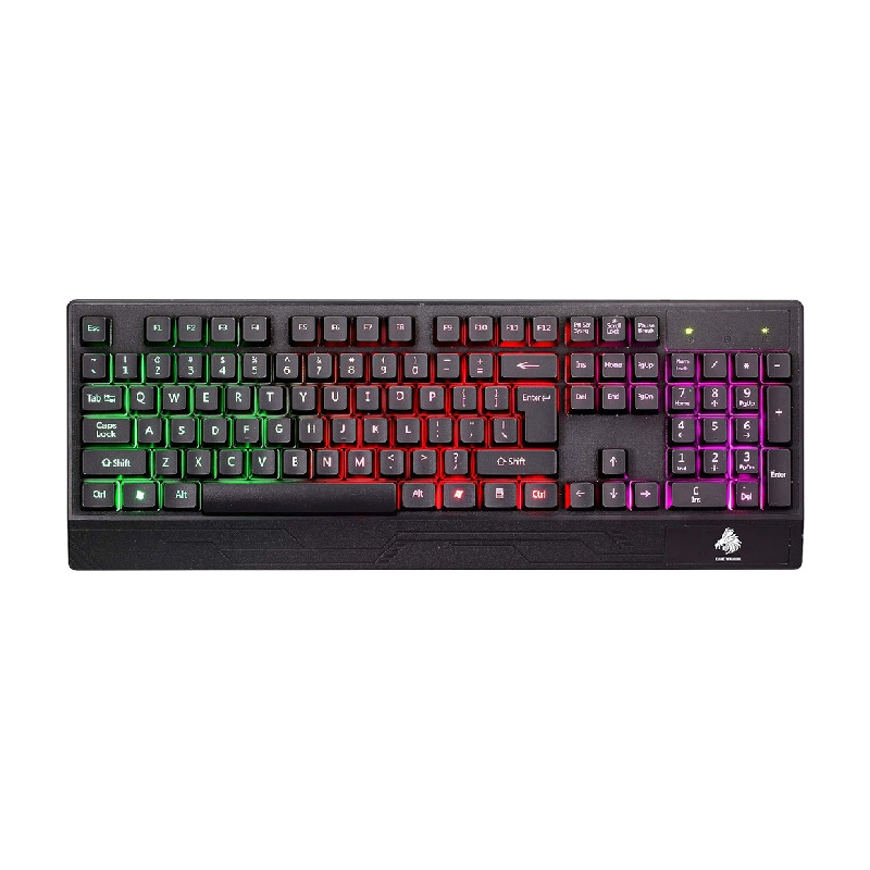 Kit Gamer 4 En 1 Eagle Warrior Rhino (KMB302+ MOM636+ FXX24182+ FHS3007) - Teclado, Mouse, Diadema, Mouse Pad 