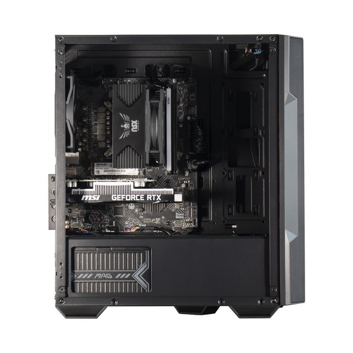 Computador i5 Gaming - Intel Core i5-12400 4.60 GHz Turbo, Nvidia Geforce RTX3050 6GB, Memoria RAM 16GB (1x16GB) 3600Mhz, Disco SSD 1TB M.2 Nvme, Teclado, Mouse, Bocina, Windows 11 Pro OEM Español - MJK Gaming i5