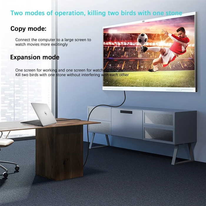 Cable Audio/Video Tipo C a HDMI 2.1 - 8K de alta definición, 48 Gbps (8K a 60 Hz, 4K a 120 Hz) forrado en Nylon, Color: negro, 6 pies. FY-H-4004-2M