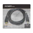 Cable HDMI Argom ARG-CB-1879 - Cable HDMI macho/HDMI macho, v2.0, soporta 3D y 4K, (50pies)color negro.